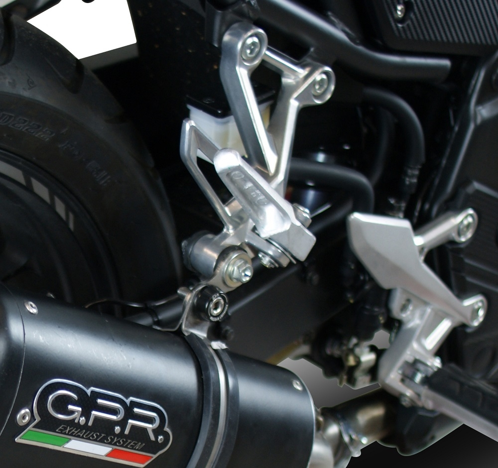 Escape compatible con Honda Cb 500 F 2016-2018, Furore Evo4 Nero, Escape legal, homologado, silenciador con db killer desmontable y tubo de conexión específico 