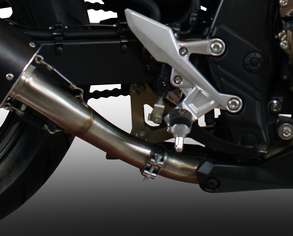 Escape compatible con Honda Cb 500 F 2016-2018, Furore Evo4 Nero, Escape legal, homologado, silenciador con db killer desmontable y tubo de conexión específico 