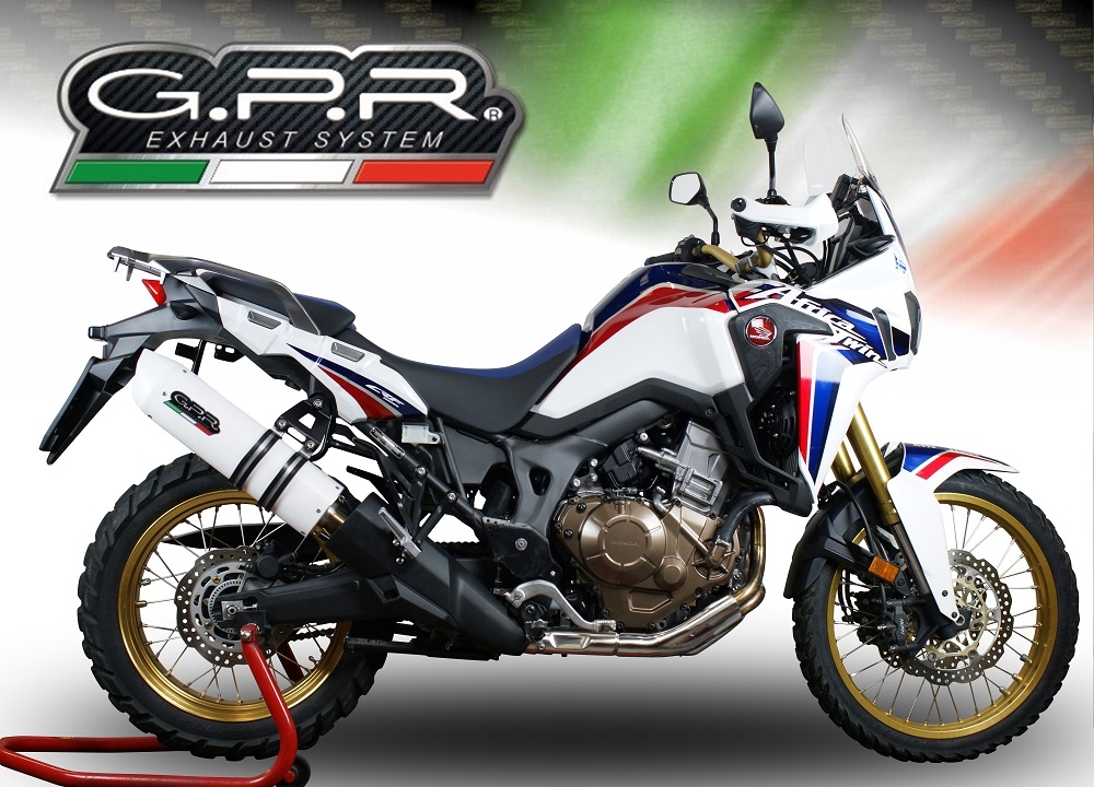 Escape compatible con Honda Crf 1000 L Africa Twin 2018-2020, Albus Evo4, Escape legal, homologado, silenciador con db killer desmontable y tubo de conexión específico 
