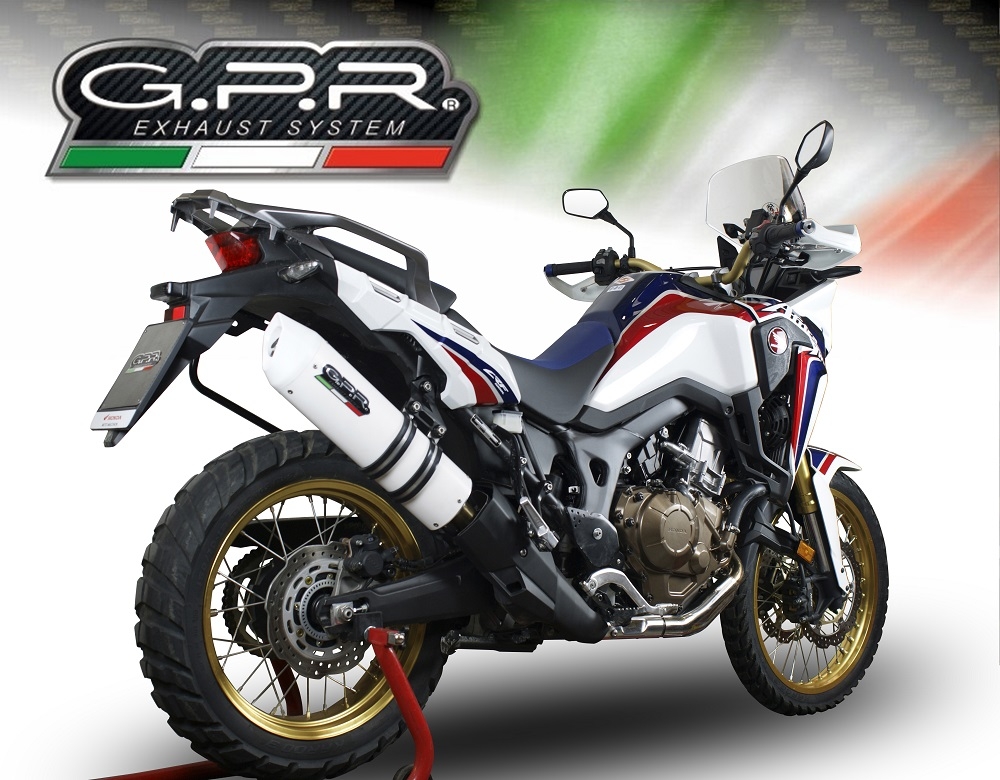 Escape compatible con Honda Crf 1000 L Africa Twin 2018-2020, Albus Evo4, Escape legal, homologado, silenciador con db killer desmontable y tubo de conexión específico 