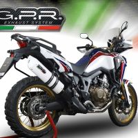 Escape compatible con Honda Crf 1000 L Africa Twin 2018-2020, Albus Evo4, Escape legal, homologado, silenciador con db killer desmontable y tubo de conexión específico 