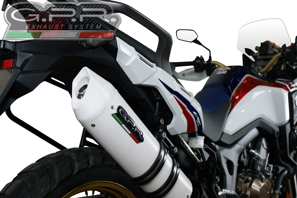 Escape compatible con Honda Crf 1000 L Africa Twin 2015-2017, Albus Ceramic, Escape legal, homologado, silenciador con db killer desmontable y tubo de conexión específico 