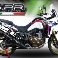 Escape compatible con Honda Crf 1000 L Africa Twin 2018-2020, Furore Evo4 Nero, Escape legal, homologado, silenciador con db killer desmontable y tubo de conexión específico 
