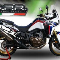 Escape compatible con Honda Crf 1000 L Africa Twin 2015-2017, Trioval, Escape legal, homologado, silenciador con db killer desmontable y tubo de conexión específico 