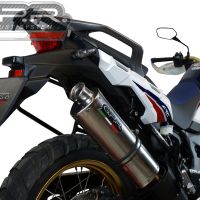 Escape compatible con Honda Crf 1000 L Africa Twin 2015-2017, Trioval, Escape legal, homologado, silenciador con db killer desmontable y tubo de conexión específico 