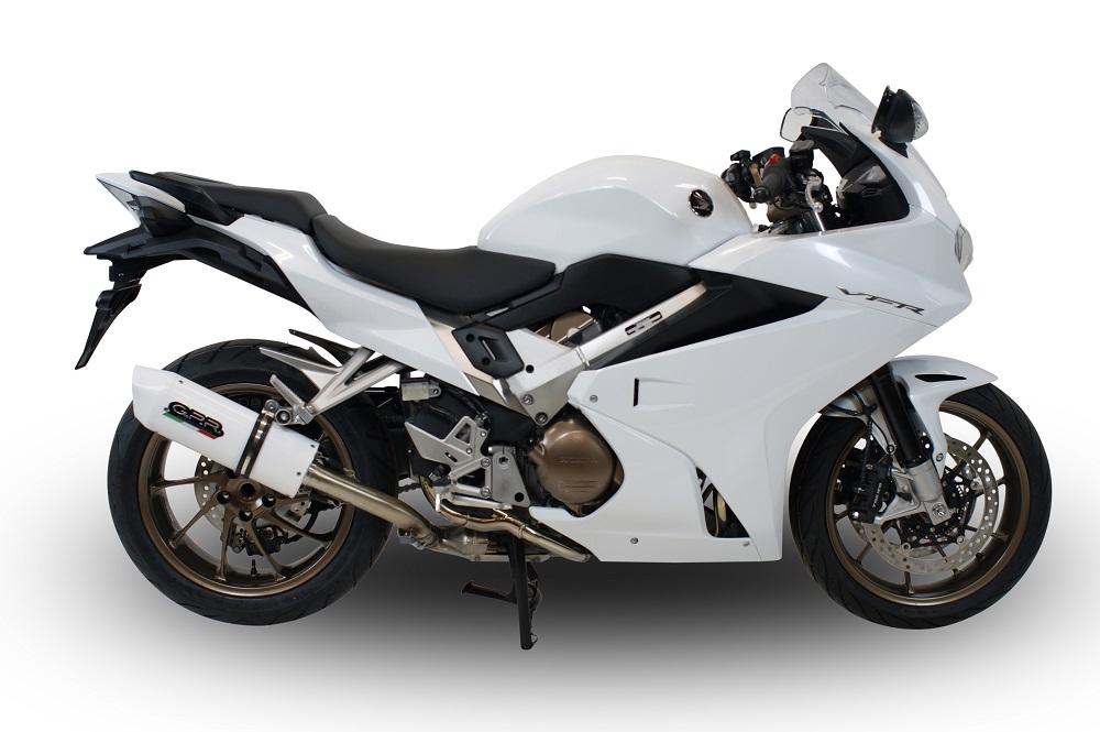 Escape compatible con Honda Vfr 800 F 2017-2020, Albus Evo4, Escape legal, homologado, silenciador con db killer desmontable y tubo de conexión específico 