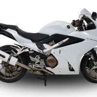Escape compatible con Honda Vfr 800 F 2017-2020, Albus Evo4, Escape legal, homologado, silenciador con db killer desmontable y tubo de conexión específico 
