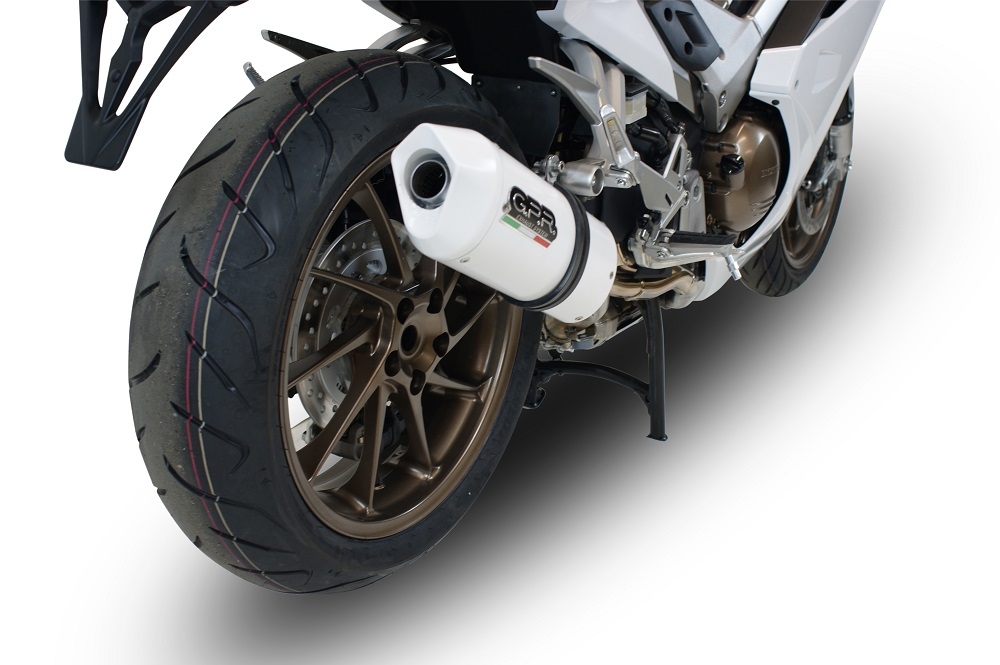 Escape compatible con Honda Vfr 800 F 2014-2016, Albus Ceramic, Escape legal, homologado, silenciador con db killer desmontable y tubo de conexión específico 