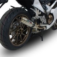 Escape compatible con Honda Vfr 800 F 2014-2016, Deeptone Inox, Escape legal, homologado, silenciador con db killer desmontable y tubo de conexión específico 