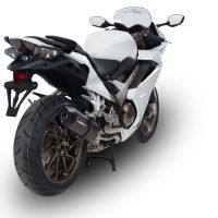 Escape compatible con Honda Vfr 800 F 2017-2020, Furore Evo4 Nero, Escape legal, homologado, silenciador con db killer desmontable y tubo de conexión específico 