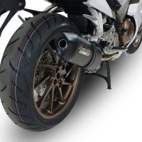 Escape compatible con Honda Vfr 800 F 2014-2016, Furore Nero, Escape legal, homologado, silenciador con db killer desmontable y tubo de conexión específico 