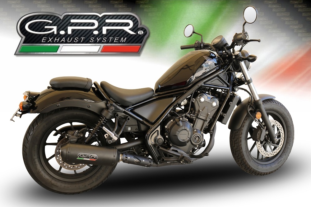 Escape compatible con Honda Cmx 500 Rebel 2021-2023, Ghisa , Escape legal, homologado, silenciador con db killer desmontable y tubo de conexión específico 