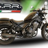 Escape compatible con Honda Cmx 500 Rebel 2021-2023, Ghisa , Escape legal, homologado, silenciador con db killer desmontable y tubo de conexión específico 