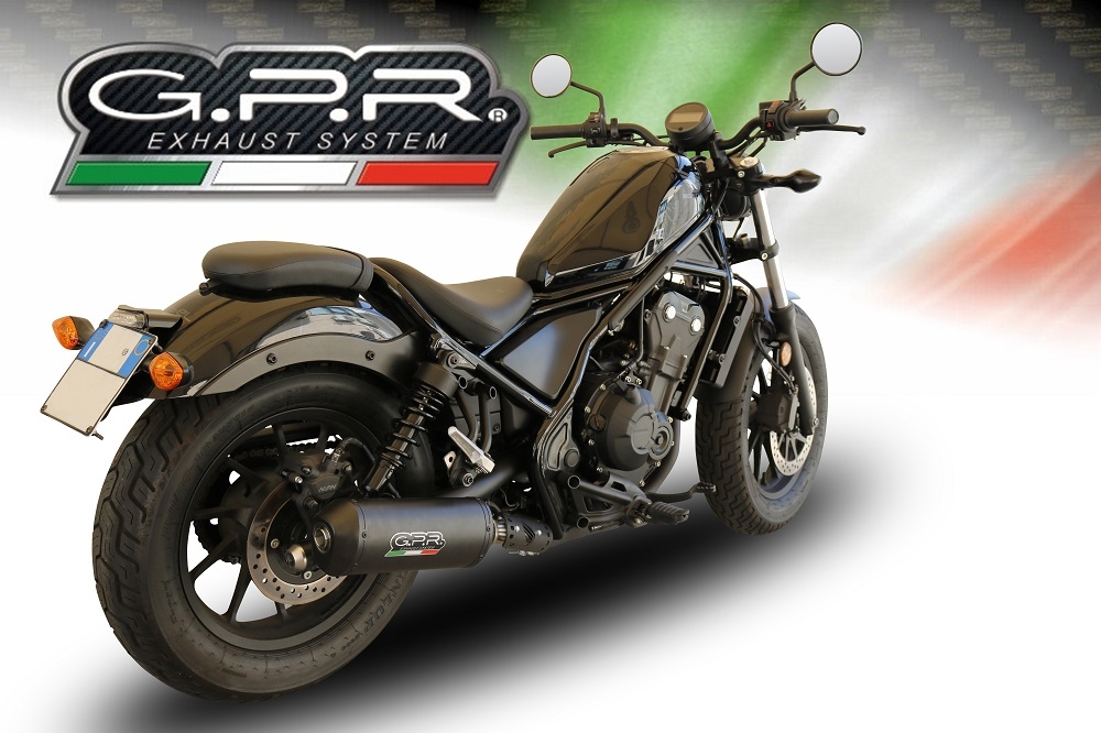 Escape compatible con Honda Cmx 500 Rebel 2021-2023, Ghisa , Escape legal, homologado, silenciador con db killer desmontable y tubo de conexión específico 