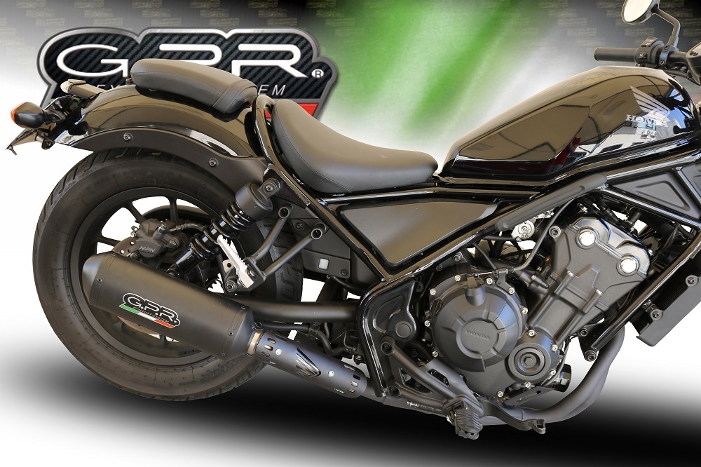 Escape compatible con Honda Cmx 500 Rebel 2021-2023, Ghisa , Escape legal, homologado, silenciador con db killer desmontable y tubo de conexión específico 