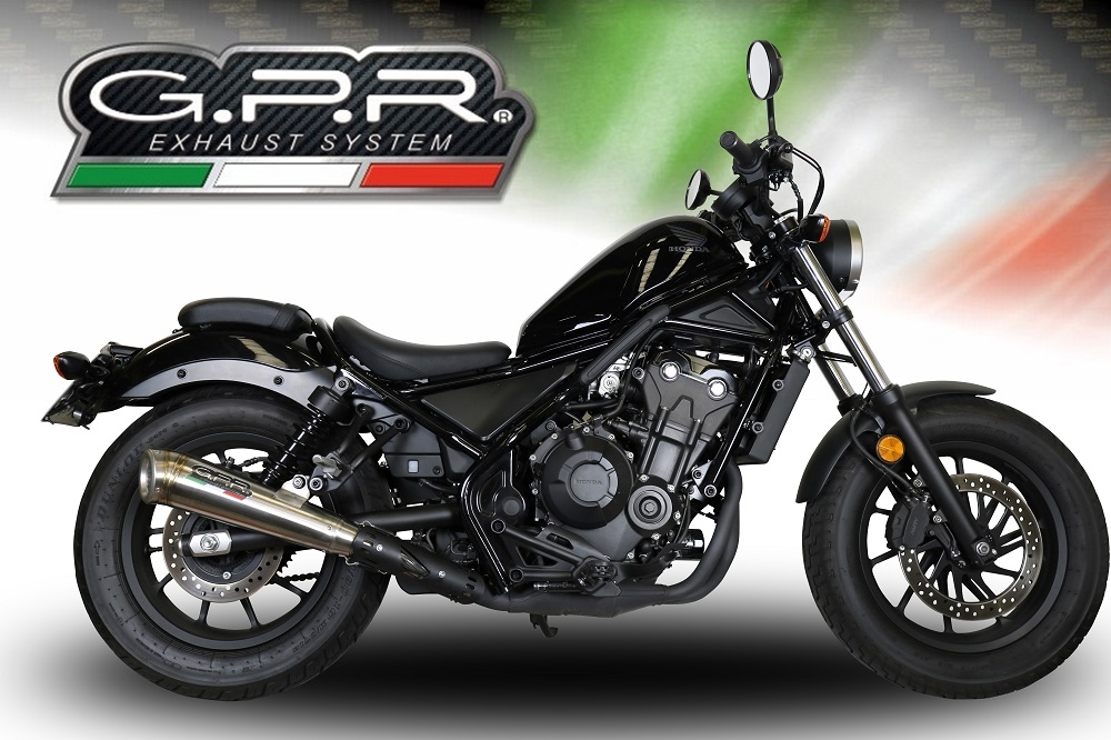 Escape compatible con Honda Cmx 300 Rebel 2021-2023, Powercone Evo, Escape legal, homologado, silenciador con db killer desmontable y tubo de conexión específico 
