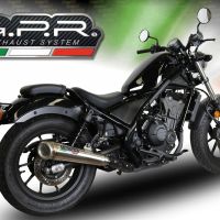 Escape compatible con Honda Cmx 300 Rebel 2021-2023, Powercone Evo, Escape legal, homologado, silenciador con db killer desmontable y tubo de conexión específico 