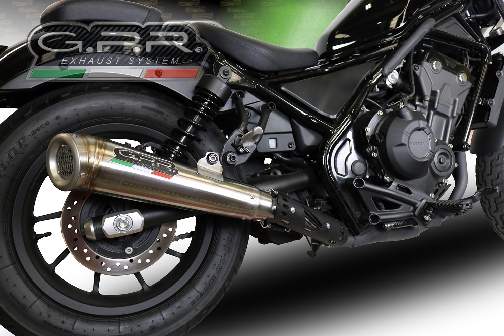 Escape compatible con Honda Cmx 300 Rebel 2021-2023, Powercone Evo, Escape legal, homologado, silenciador con db killer desmontable y tubo de conexión específico 