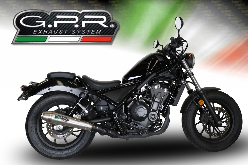 Escape compatible con Honda Cmx 300 Rebel 2017-2020, Ultracone, Escape legal, homologado, silenciador con db killer desmontable y tubo de conexión específico 
