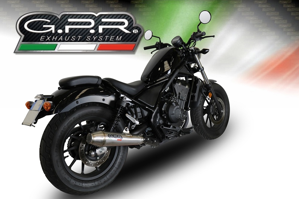 Escape compatible con Honda Cmx 300 Rebel 2017-2020, Ultracone, Escape legal, homologado, silenciador con db killer desmontable y tubo de conexión específico 