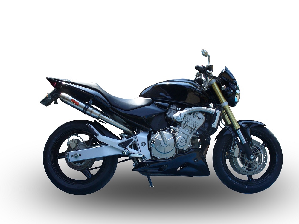 Escape compatible con Honda Hornet Cb 600 F 2003-2006, Deeptone Inox, Escape legal, homologado, silenciador con db killer desmontable y tubo de conexión específico 
