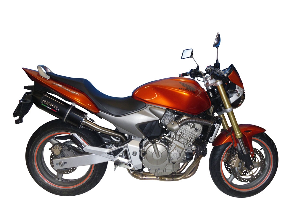 Escape compatible con Honda Hornet Cb 600 F 2003-2006, Furore Nero, Escape legal, homologado, silenciador con db killer desmontable y tubo de conexión específico 