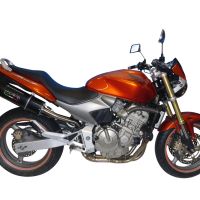 Escape compatible con Honda Hornet Cb 600 F 2003-2006, Furore Nero, Escape legal, homologado, silenciador con db killer desmontable y tubo de conexión específico 