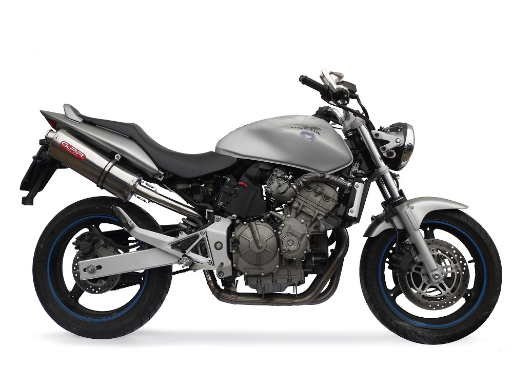 Escape compatible con Honda Hornet Cb 600 F 1998-2002, Trioval, Escape legal, homologado, silenciador con db killer desmontable y tubo de conexión específico 