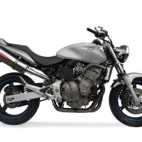 Escape compatible con Honda Hornet Cb 600 F 1998-2002, Trioval, Escape legal, homologado, silenciador con db killer desmontable y tubo de conexión específico 