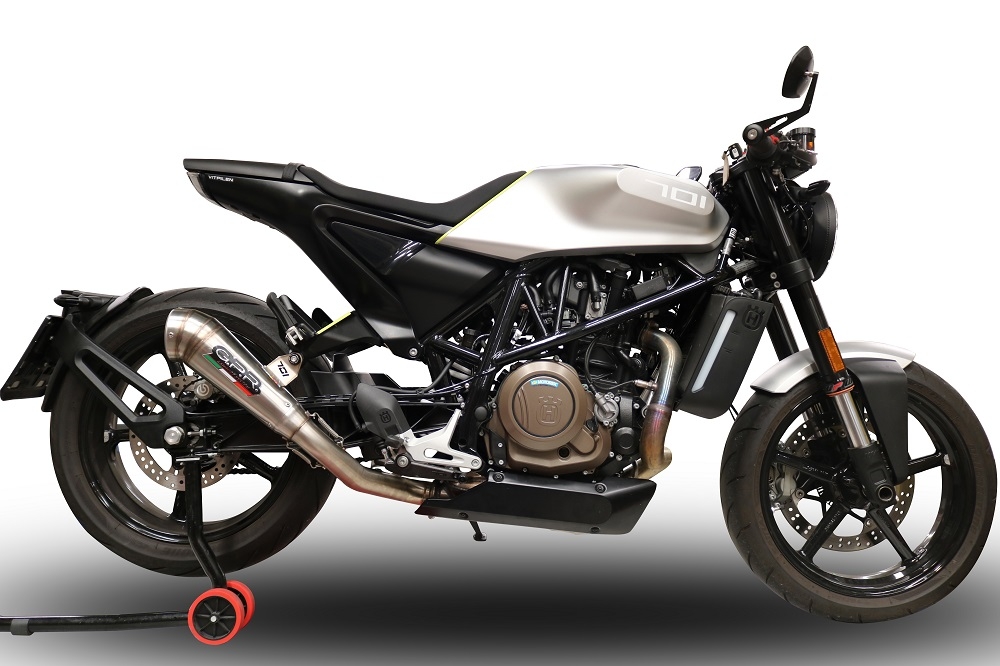 Escape compatible con Husqvarna Svartpilen 701 2018-2020, Powercone Evo, Escape legal, homologado, silenciador con db killer desmontable y tubo de conexión específico 