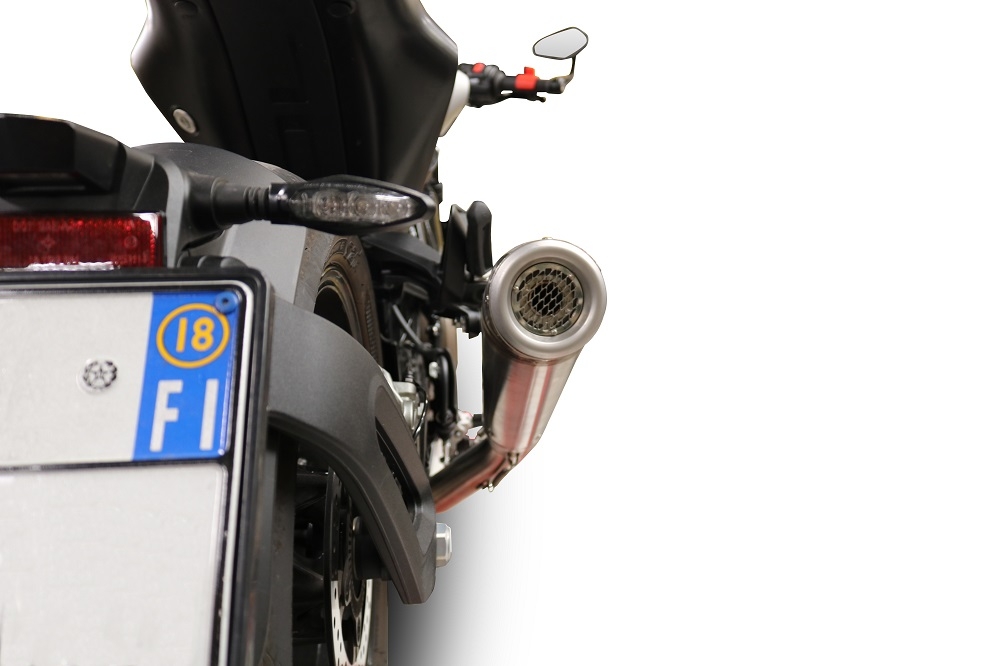Escape compatible con Husqvarna Svartpilen 701 2018-2020, Powercone Evo, Escape legal, homologado, silenciador con db killer desmontable y tubo de conexión específico 
