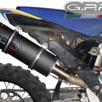 Escape compatible con Husqvarna FE 350 2014-2016, Furore Nero, Escape legal, homologado, silenciador con db killer desmontable y tubo de conexión específico 