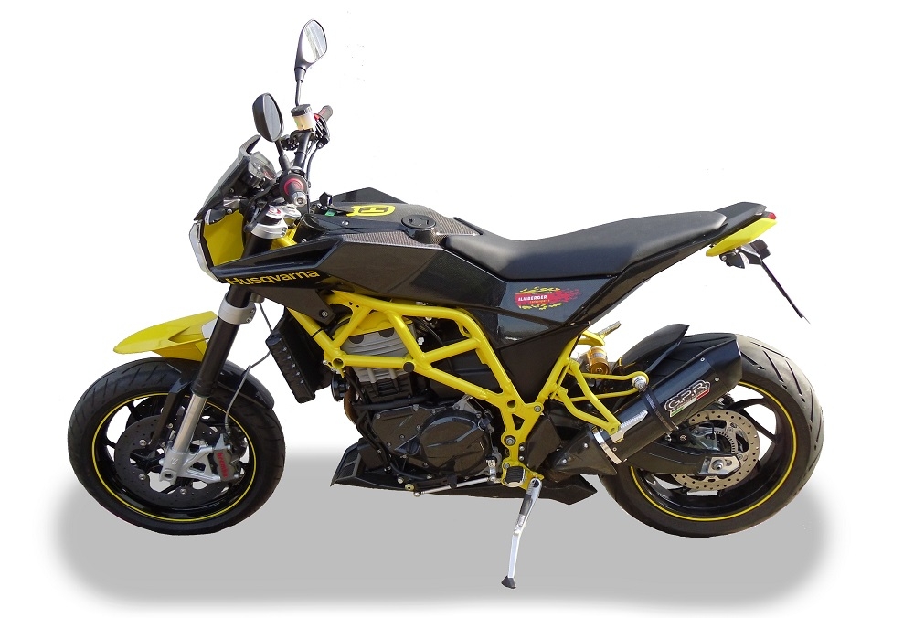 Escape compatible con Husqvarna Nuda 900 - Nuda 900 R 2012-2013, Furore Nero, Escape legal, homologado, silenciador con db killer desmontable y tubo de conexión específico 