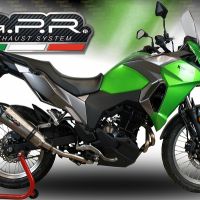 Escape compatible con Kawasaki Versys-X 300 2017-2021, Gpe Ann. Titanium, Escape homologaedo, legal para mercados fuera de la UE, incluido tubo de enlace y db killer extraíble 