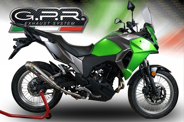 GPR escape compatible con  Kawasaki Versys-X 300 2022-2023, Powercone Evo, Escape legal, homologado, silenciador con catalizador, db killer desmontable y tubo de conexión específico 