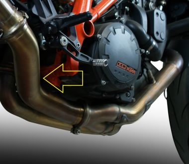Escape compatible con Ktm Super Duke 1290 GT 2016-2021, Decatalizzatore, Tubo supresor de catalizador 