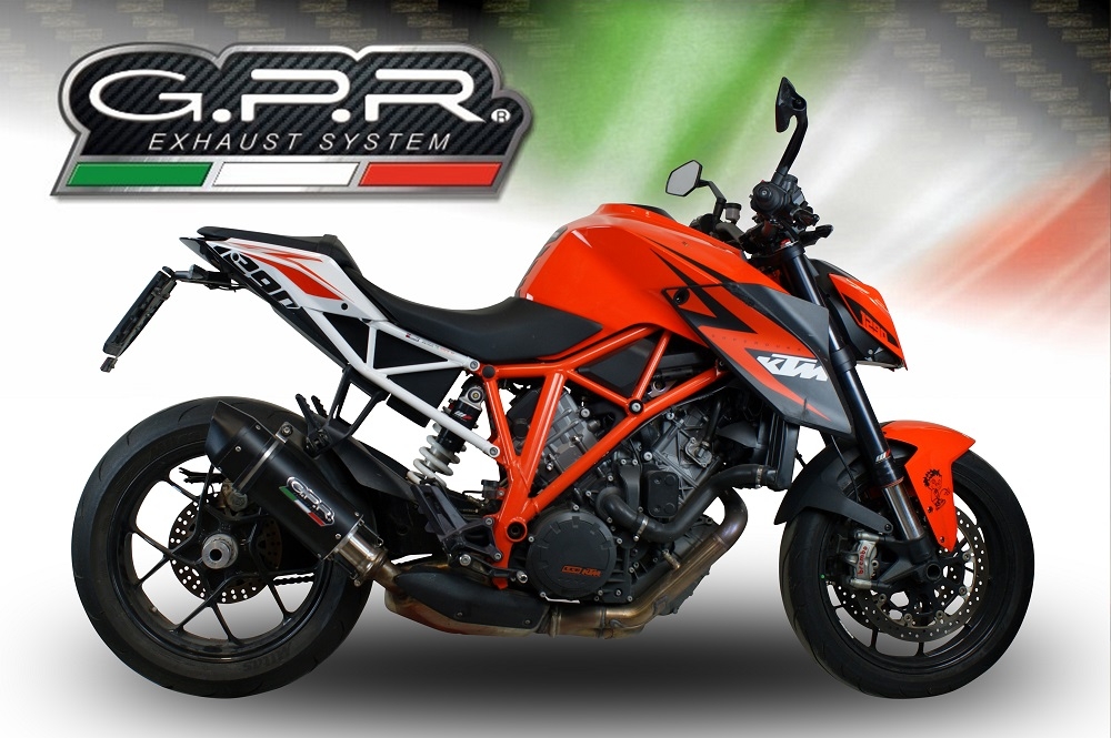 Escape compatible con Ktm Super Duke 1290 GT 2016-2021, Furore Evo4 Nero, Escape legal, homologado, silenciador con db killer desmontable y tubo de conexión específico 