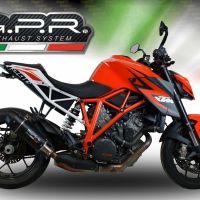 Escape compatible con Ktm Super Duke 1290 GT 2016-2021, Furore Evo4 Nero, Escape legal, homologado, silenciador con db killer desmontable y tubo de conexión específico 