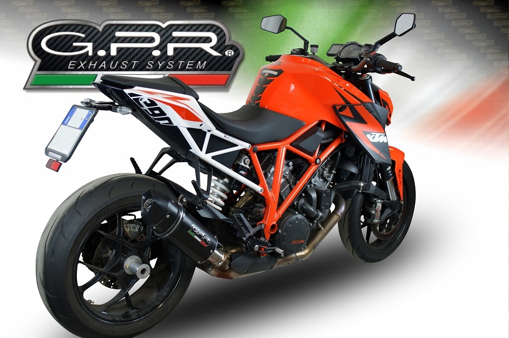 Escape compatible con Ktm Super Duke 1290 GT 2016-2021, Furore Evo4 Nero, Escape legal, homologado, silenciador con db killer desmontable y tubo de conexión específico 
