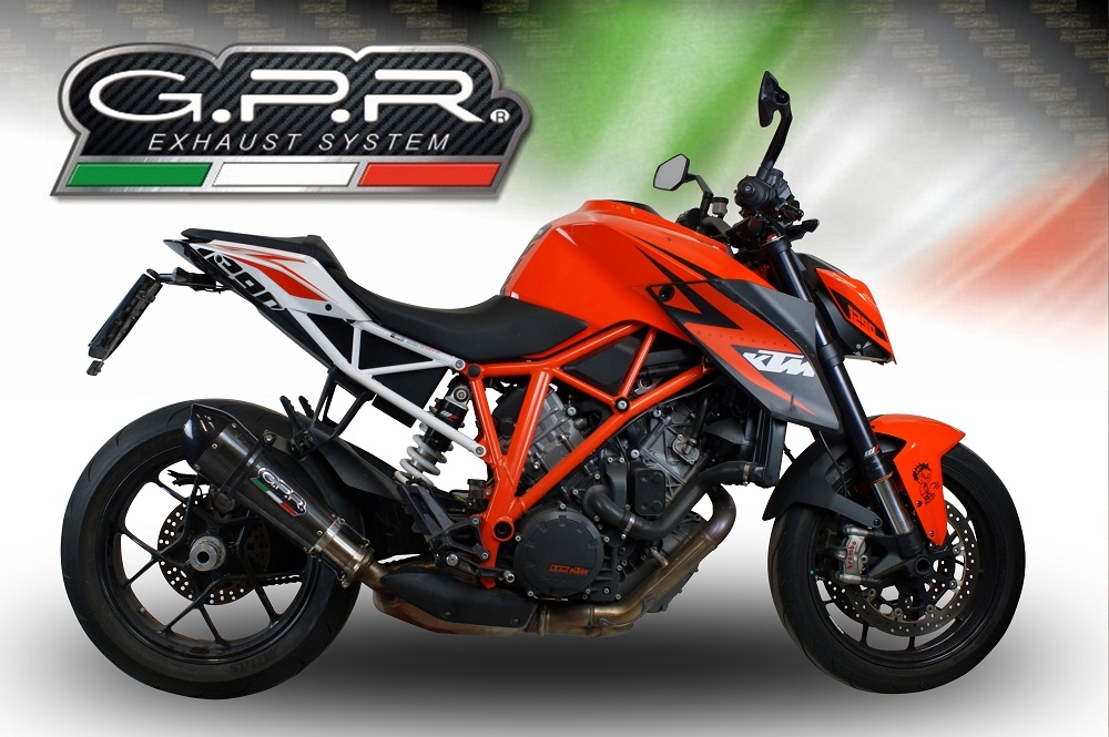 Escape compatible con Ktm Super Duke 1290 R 2017-2019, GP Evo4 Poppy, Escape legal, homologado, silenciador con db killer desmontable y tubo de conexión específico 