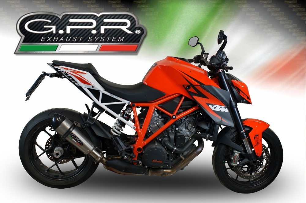 Escape compatible con Ktm Super Duke 1290 GT 2022-2024, GP Evo4 Titanium, Escape legal, homologado, silenciador con db killer desmontable y tubo de conexión específico 