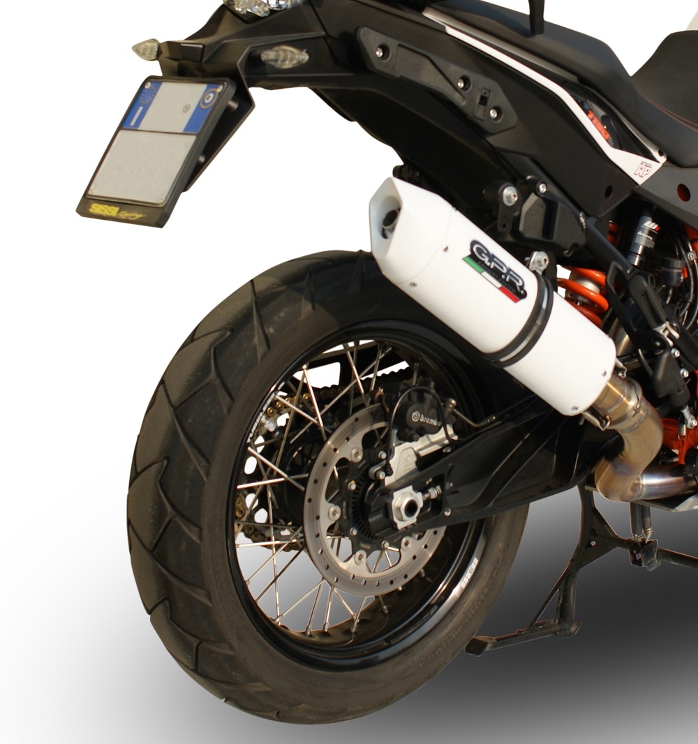 Escape compatible con Ktm Lc 8 Adventure 1050 2015-2016, Albus Ceramic, Escape legal, homologado, silenciador con db killer desmontable y tubo de conexión específico 