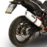 Escape compatible con Ktm Lc 8 Adventure 1050 2015-2016, Albus Ceramic, Escape legal, homologado, silenciador con db killer desmontable y tubo de conexión específico 