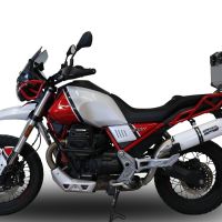 Escape compatible con Moto Guzzi V85 TT 2019-2020, Albus Evo4, Escape legal, homologado, silenciador con db killer desmontable y tubo de conexión específico 