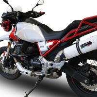 Escape compatible con Moto Guzzi V85 TT 2019-2020, Albus Evo4, Escape legal, homologado, silenciador con db killer desmontable y tubo de conexión específico 