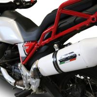 Escape compatible con Moto Guzzi V85 TT 2019-2020, Albus Evo4, Escape legal, homologado, silenciador con db killer desmontable y tubo de conexión específico 