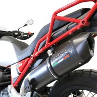 Escape compatible con Moto Guzzi V85 TT 2021-2024, Furore Evo4 Nero, Escape legal, homologado, silenciador con db killer desmontable y tubo de conexión específico 