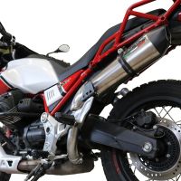 Escape compatible con Moto Guzzi V85 TT 2021-2024, GP Evo4 Titanium, Escape legal, homologado, silenciador con db killer desmontable y tubo de conexión específico 