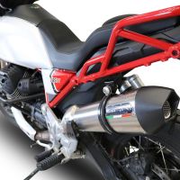 Escape compatible con Moto Guzzi V85 TT 2021-2024, GP Evo4 Titanium, Escape legal, homologado, silenciador con db killer desmontable y tubo de conexión específico 
