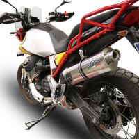 Escape compatible con Moto Guzzi V85 TT 2021-2024, Trioval, Escape legal, homologado, silenciador con db killer desmontable y tubo de conexión específico 